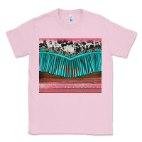 Bubblegum Pink western fringe cowhide leopard Classic Tee - BarkalooDesign