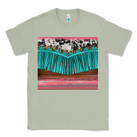 Matcha western fringe cowhide leopard Classic Tee - BarkalooDesign