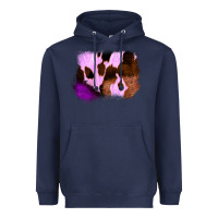Navy Purple Western Wood Cowhide Frame Heavyweight Hoodie - Bettercallsaul
