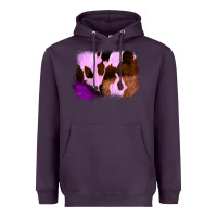 Plum Purple Western Wood Cowhide Frame Heavyweight Hoodie - Bettercallsaul
