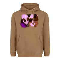 Toasted Coconut Purple Western Wood Cowhide Frame Heavyweight Hoodie - Bettercallsaul
