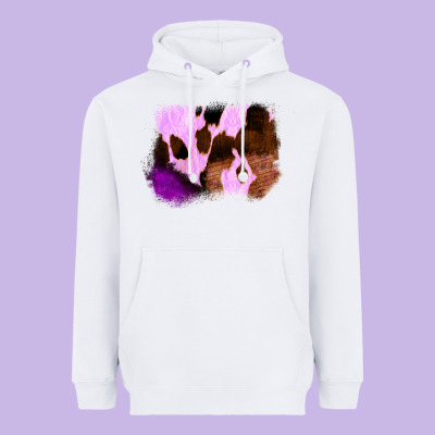 Purple Western Wood Cowhide Frame Heavyweight Hoodie Designed By Bettercallsaul