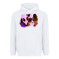 White Purple Western Wood Cowhide Frame Heavyweight Hoodie - Bettercallsaul