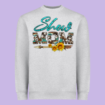 Show Mom Aztec Cowhide Sunflower And Arrow Heavyweight Sweatshirt Designed By Artiststas