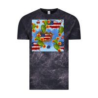 Cloud Black usa map cactus and sunflower seamless pattern Vintage Tee - BundleAndBundleShop