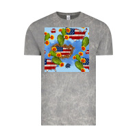 Cloud Rock usa map cactus and sunflower seamless pattern Vintage Tee - BundleAndBundleShop