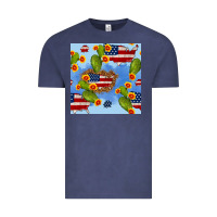 Usa Map Cactus And Sunflower Seamless Pattern Vintage Tee | Teevron