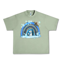 Oil Green winter   rainbow and snowman Urban Heavy Tee - AdoDesignShop