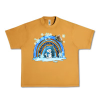 Peanut Butter winter   rainbow and snowman Urban Heavy Tee - AdoDesignShop