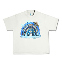 Pistachio winter   rainbow and snowman Urban Heavy Tee - AdoDesignShop