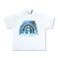 White winter   rainbow and snowman Urban Heavy Tee - AdoDesignShop