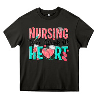 Asphalt nursing is a work of heart Heavy Core Tee - texasbilliewilder