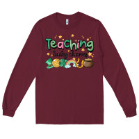 Burgundy teaching lucky charm Long Sleeve Tee - MaliasSmallBusiness