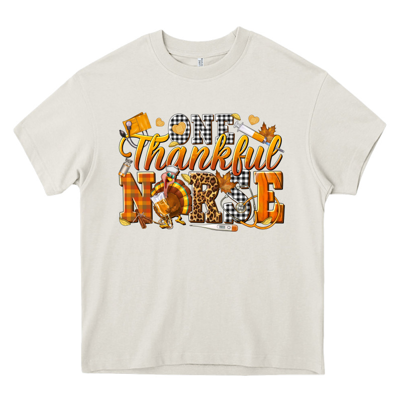 One Thankful Nurse Heavy Core Tee by texasbilliewilder | Teevron