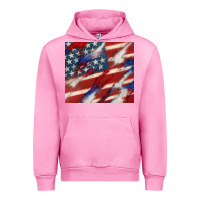 Fuchsia Pink American flag glitter 4th of july Urban Hoodie - CowGirlArtShop