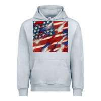 Heather Grey American flag glitter 4th of july Urban Hoodie - CowGirlArtShop
