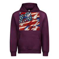 Mauve Wine American flag glitter 4th of july Urban Hoodie - CowGirlArtShop