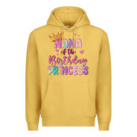 Antique Gold nana of the birthday princess Premium Hoodie - NancyCooperArtShop
