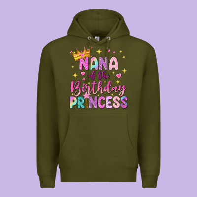 Nana Of The Birthday Princess Premium Hoodie Designed By Nancycooperartshop