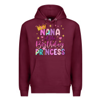 Burgundy nana of the birthday princess Premium Hoodie - NancyCooperArtShop