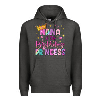 Charcoal Heather nana of the birthday princess Premium Hoodie - NancyCooperArtShop