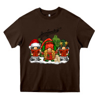 Chocolate Brown Christmas choir gnomes Heavy Core Tee - BarkalooDesign