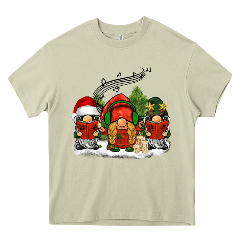 Christmas Choir Gnomes Heavy Core Tee by BarkalooDesign | Teevron