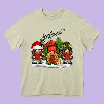 Christmas Choir Gnomes Heavy Core Tee Designed By Barkaloodesign