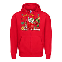 Red cup of chocolate and cookies Zipper Hoodie - MaliasSmallBusiness