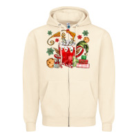 Sandshell cup of chocolate and cookies Zipper Hoodie - MaliasSmallBusiness
