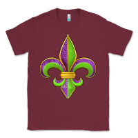 Burgundy mardi gras fleur de lis leopard Classic Tee - Jasminsmagicworld