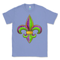 Colony Blue mardi gras fleur de lis leopard Classic Tee - Jasminsmagicworld