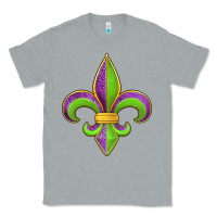 Heather Grey mardi gras fleur de lis leopard Classic Tee - Jasminsmagicworld
