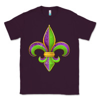 Plum mardi gras fleur de lis leopard Classic Tee - Jasminsmagicworld