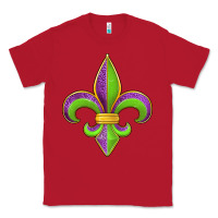 Red mardi gras fleur de lis leopard Classic Tee - Jasminsmagicworld