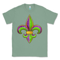 Sage mardi gras fleur de lis leopard Classic Tee - Jasminsmagicworld