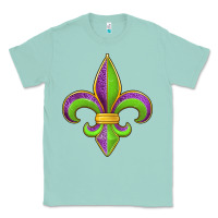 Seafoam mardi gras fleur de lis leopard Classic Tee - Jasminsmagicworld