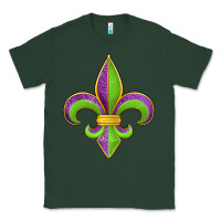 Sports Green mardi gras fleur de lis leopard Classic Tee - Jasminsmagicworld