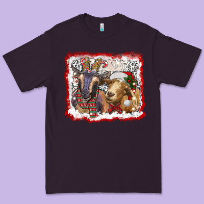 Christmas Goats Premium Tee Designed By Ranaportraitstore