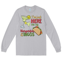Moon Dust i'm here for the margaritas and tacos Long Sleeve Tee - MaliasSmallBusiness
