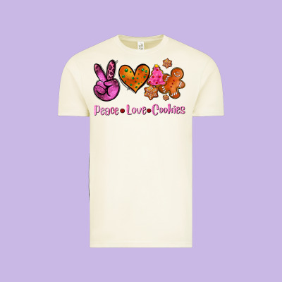 Peace Love Cookies Vintage Tee Designed By Adodesignshop