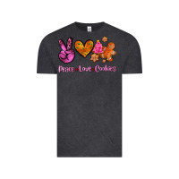 Vintage Black peace love cookies Vintage Tee - AdoDesignShop