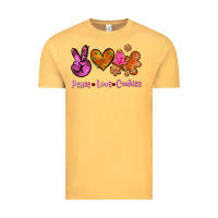 Vintage Mustard peace love cookies Vintage Tee - AdoDesignShop