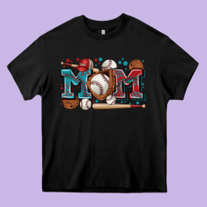 Mom Baseball Heavy Core Tee Designed By Zillion Design Studio