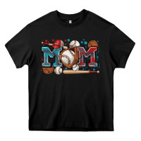 Black mom baseball Heavy Core Tee - Zillion Design Studio