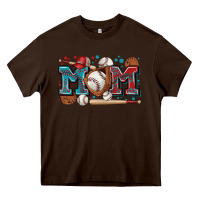 Chocolate Brown mom baseball Heavy Core Tee - Zillion Design Studio