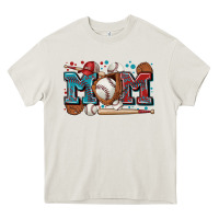 Cream mom baseball Heavy Core Tee - Zillion Design Studio