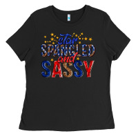 Black star spangled and sassy billie wilder Ladies Tee - texasbilliewilder