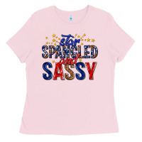 Bubblegum Pink star spangled and sassy billie wilder Ladies Tee - texasbilliewilder
