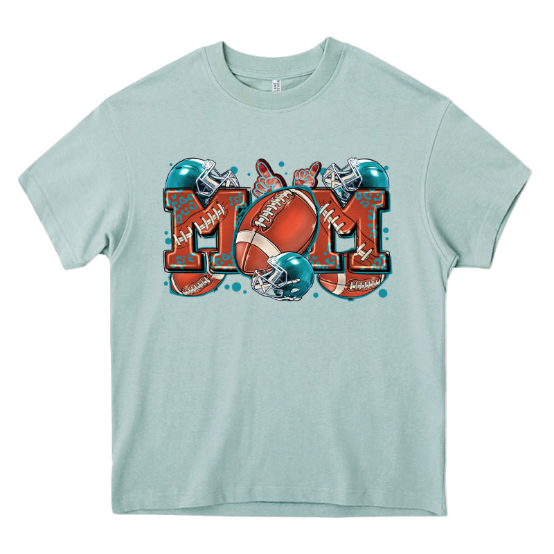Mom American Football Heavy Core Tee by Zillion Design Studio | Teevron